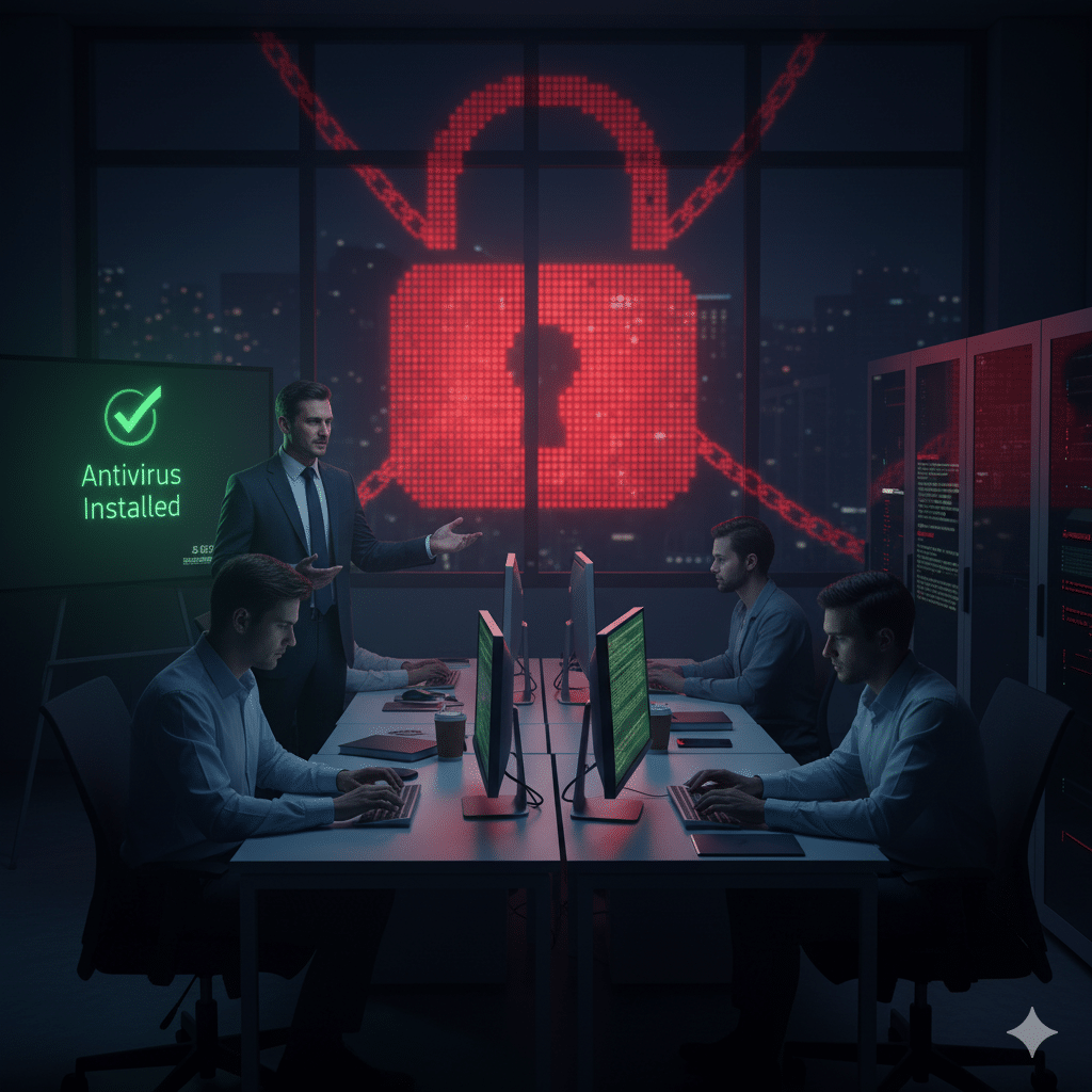 Risk assessment dashboard showing SMB cybersecurity vulnerabilities and threat analysis